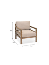 Sandridge Armchair - Acacia Wood, Dark Natural