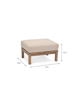 Sandridge Ottoman - Acacia Wood, Dark Natural
