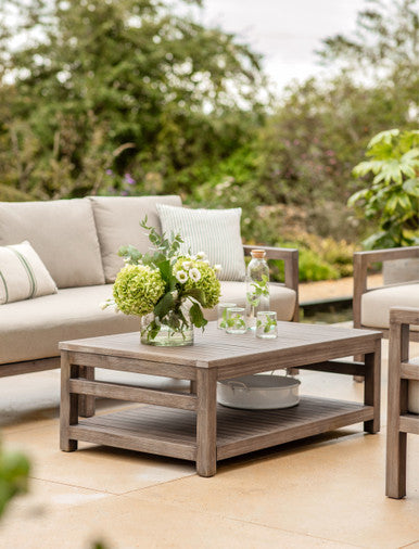 Sandridge Rectangular Coffee Table - Acacia Wood, Dark Natural