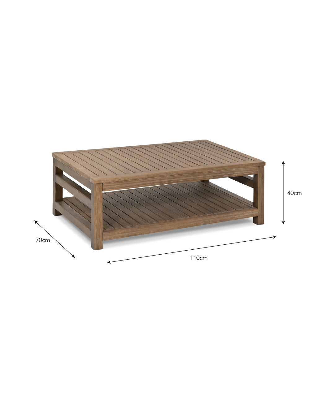Sandridge Rectangular Coffee Table - Acacia Wood, Dark Natural