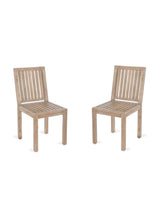 Porthallow Dining Chairs - Acacia Wood, Natural, Set of 2