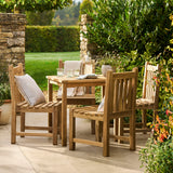 Marbrook Teak Table 80cm x 80cm & 4 Grisdale Side Chairs