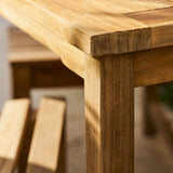 Marbrook Teak Table 80cm x 80cm & 4 Grisdale Side Chairs