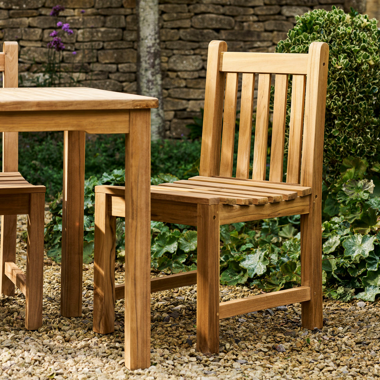 Marbrook Teak Table 90cm x 90cm & 4 Grisdale Side Chairs