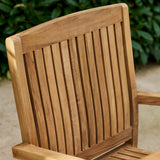 Marbrook Teak Table 80cm x 80cm & 4 Henley Armchairs