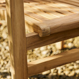 Churn Teak Round Table 100cm & 4 Henley Stacking Armchairs