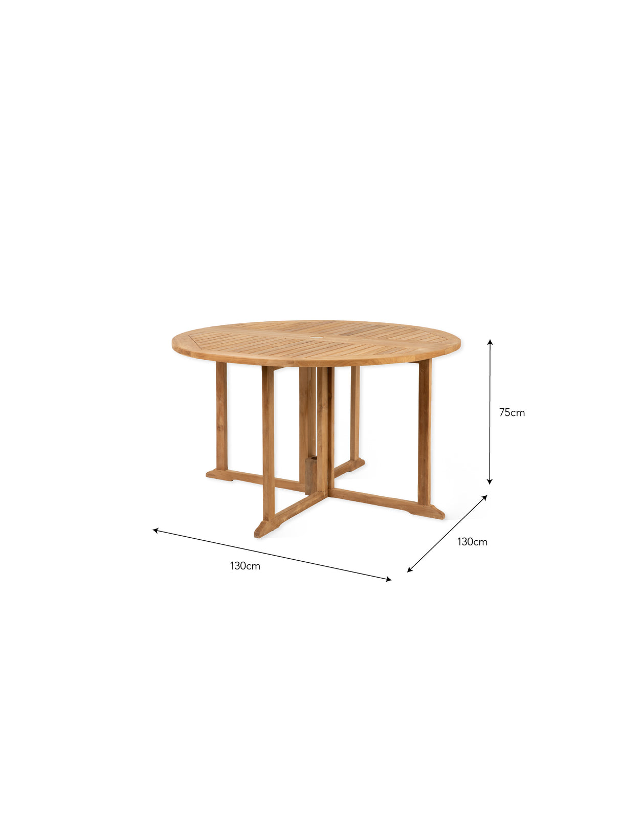 Somerford Folding Dining Table - Teak, Natural