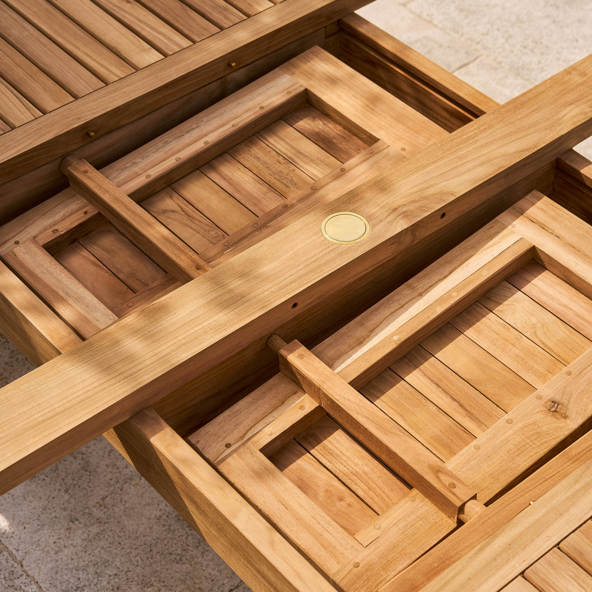 Arrow Teak Rectangular Extending Dining Table 120-180cm