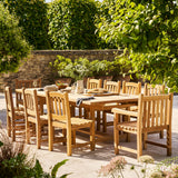 Arrow Teak Rectangular Extending Dining Table 120-180cm