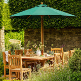 Parasol Solid Wood 2.5m Green