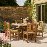 Avon Teak Oval Extending Dining Table 130-180cm