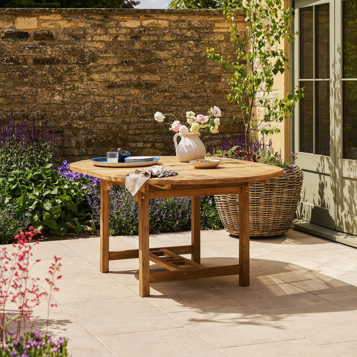 Avon Teak Oval Extending Dining Table 130-180cm