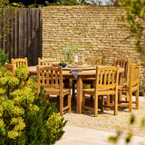 Churn Teak Round Deep Table 210cm