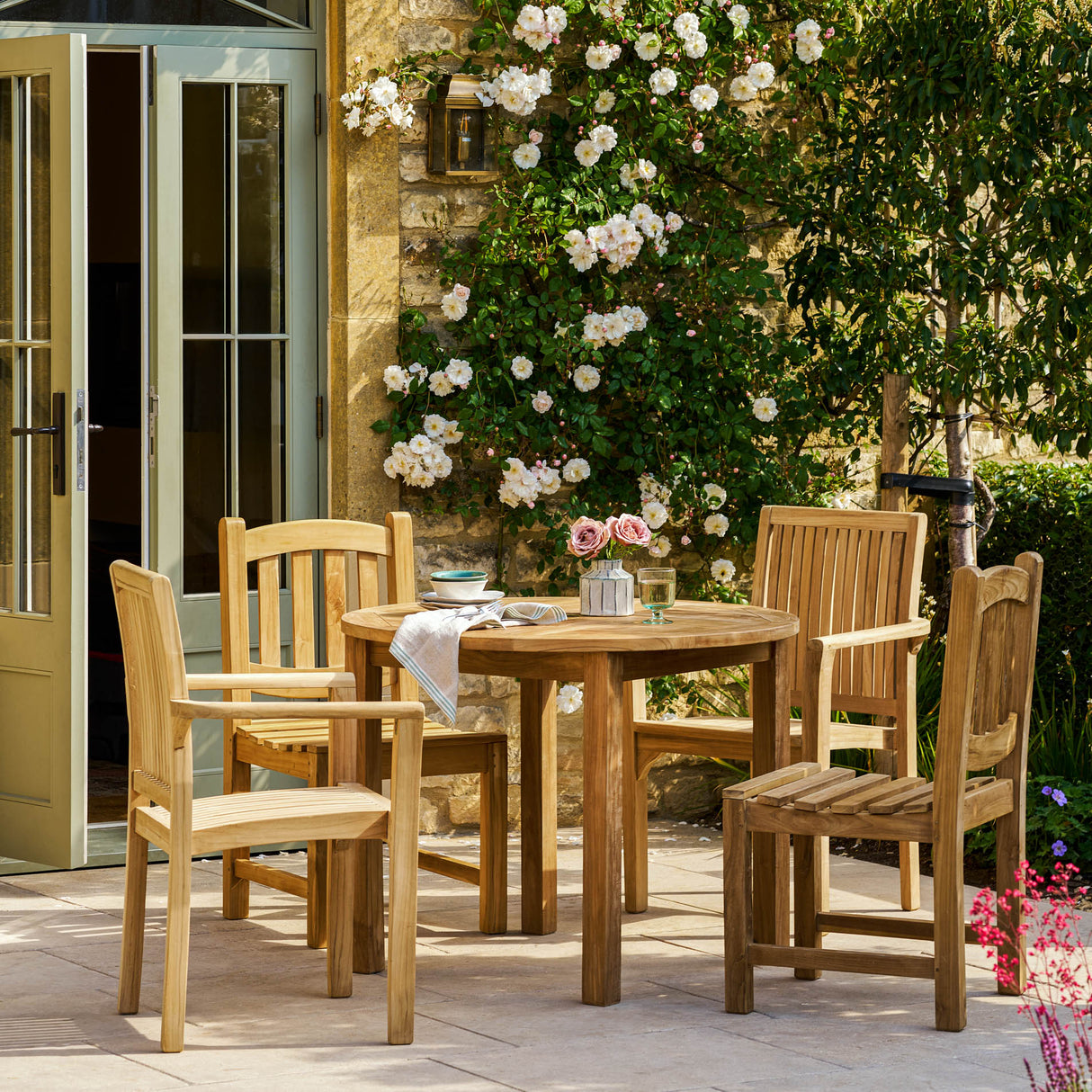 Churn Teak Round Table 100cm
