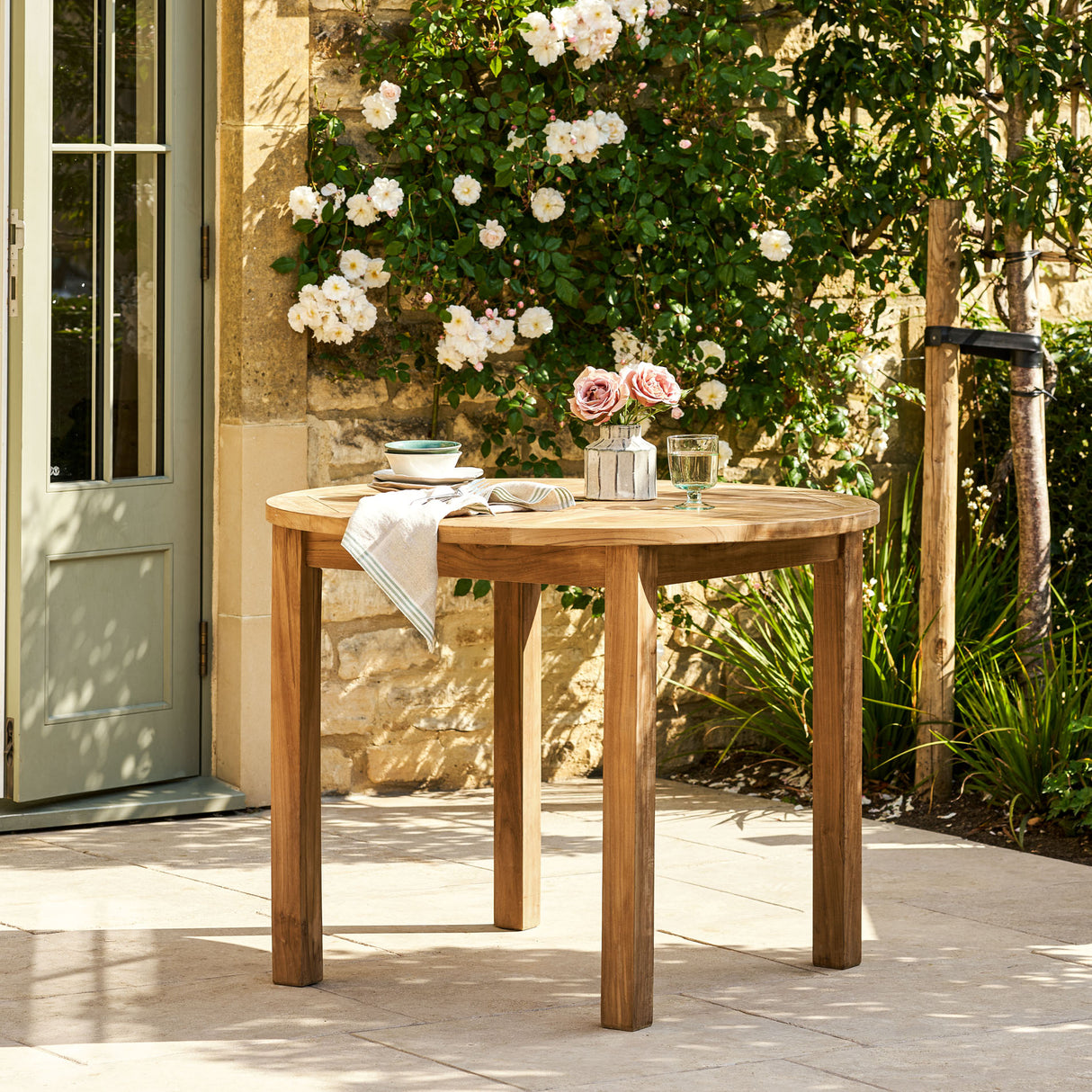 Churn Teak Round Table 100cm