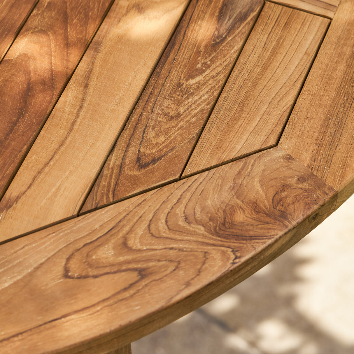 Churn Teak Round Table 100cm