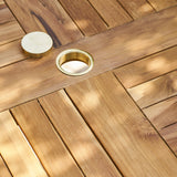 Churn Teak Round Table 90cm