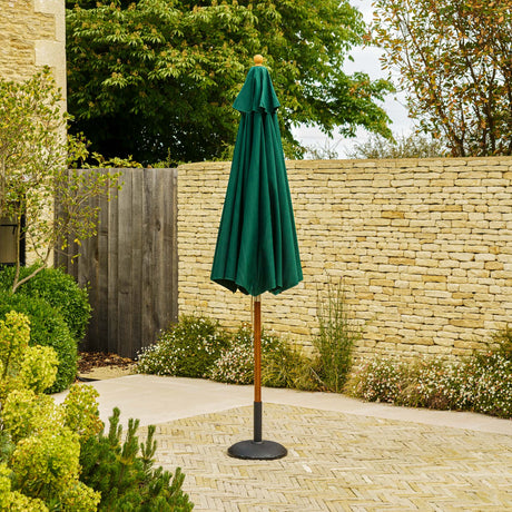 Parasol Solid Wood 3m Green