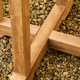 Crummock Round Bar Table - Teak, Natural