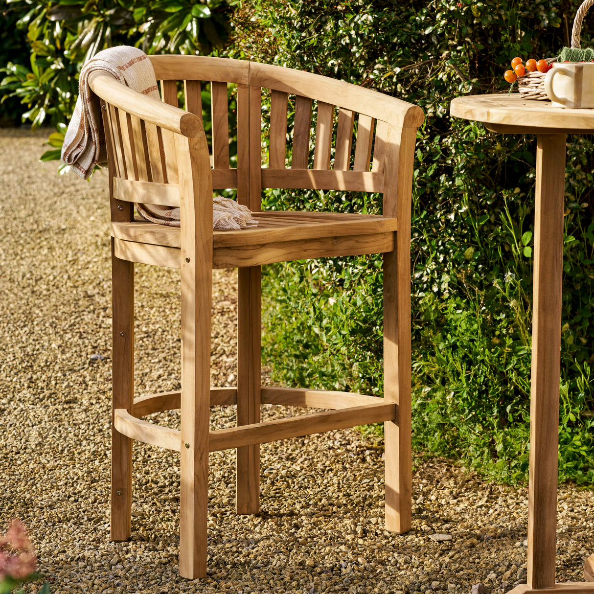 Crummock Bar Stool - Teak, Natural