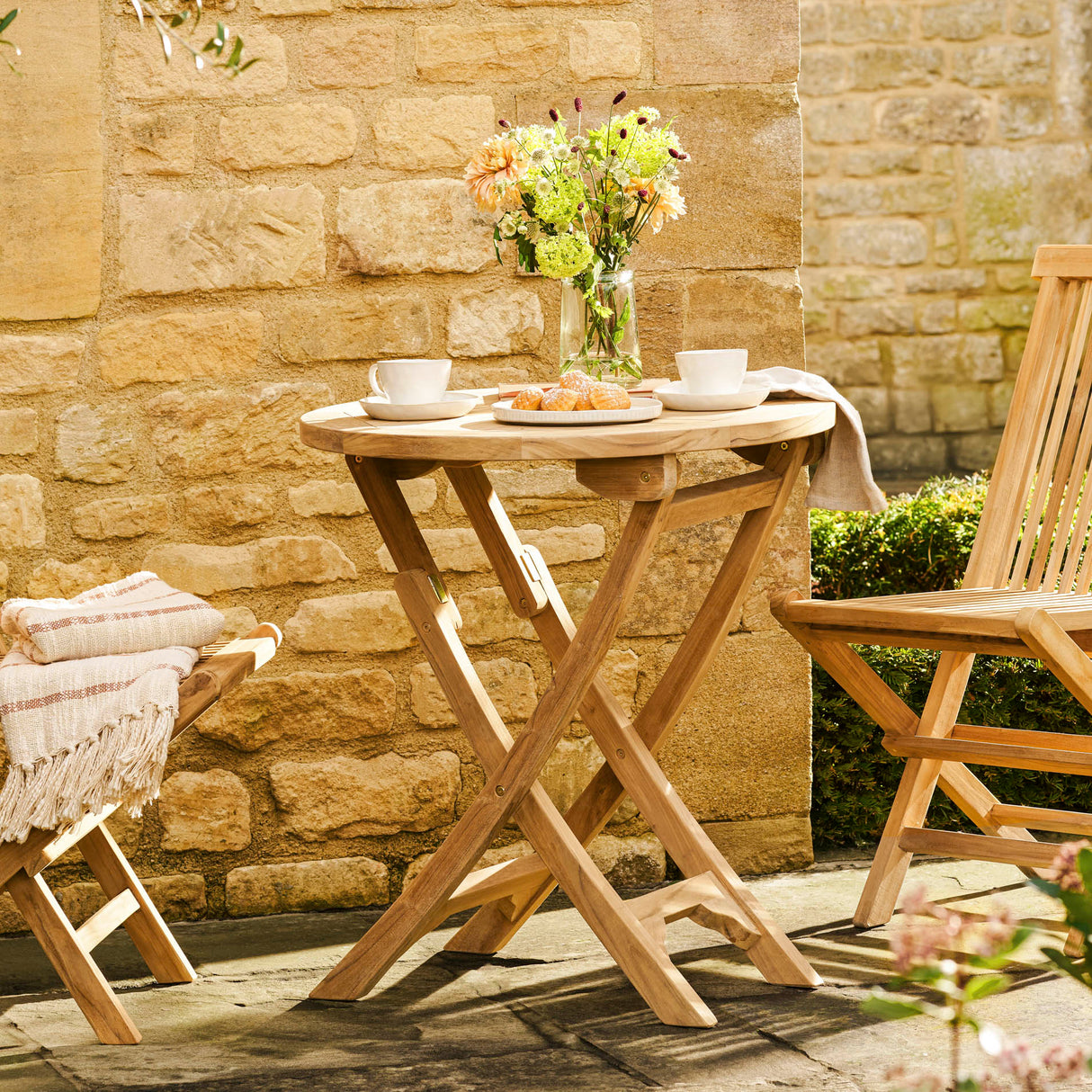 Netherton Folding Bistro Table - Teak, Natural