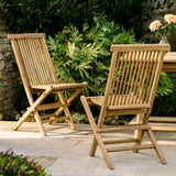 Netherton Folding Chair - Teak, Natural, Set of 2