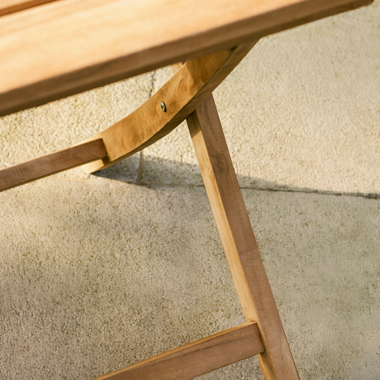 Netherton Folding Table 120cm - Teak, Natural