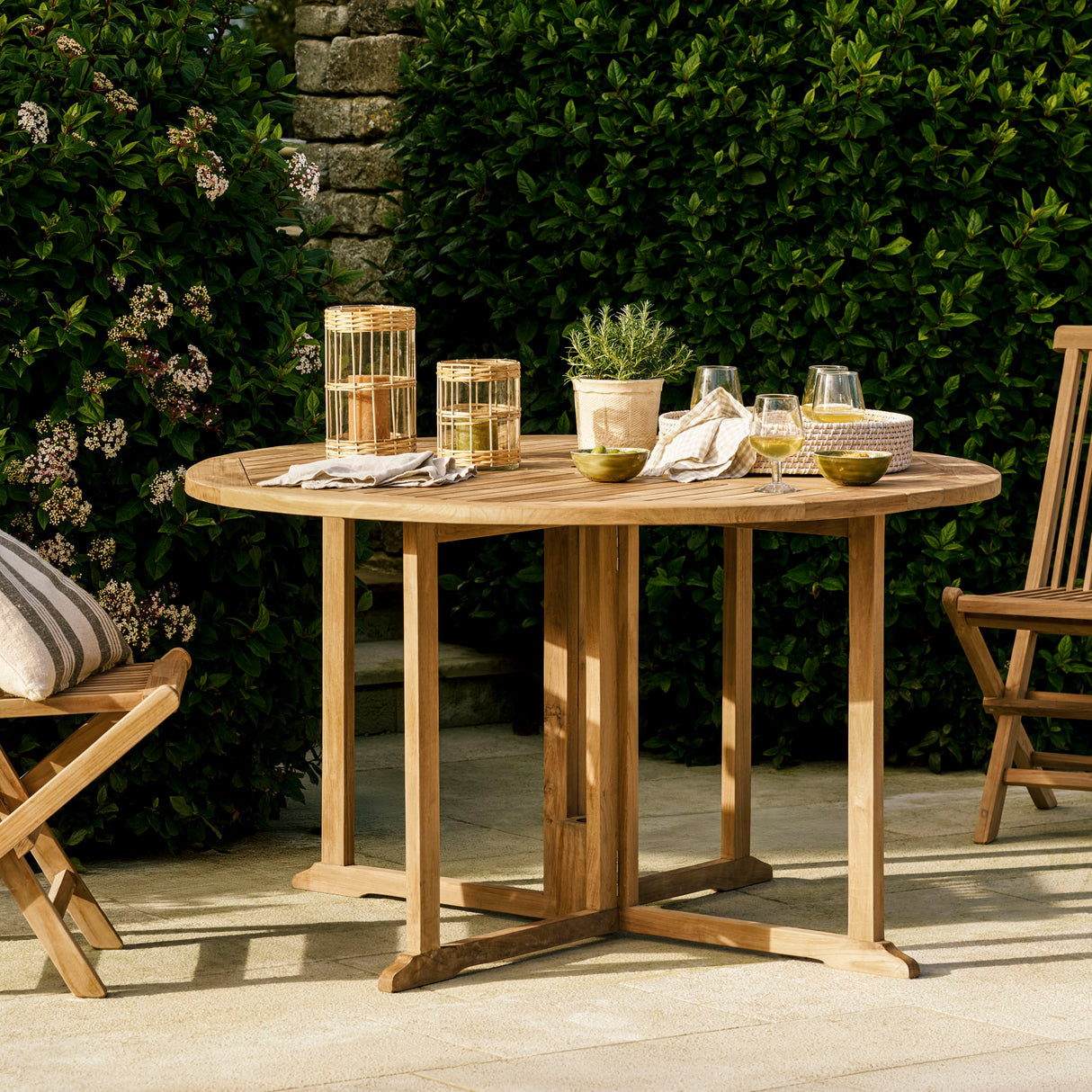 Somerford Folding Dining Table - Teak, Natural