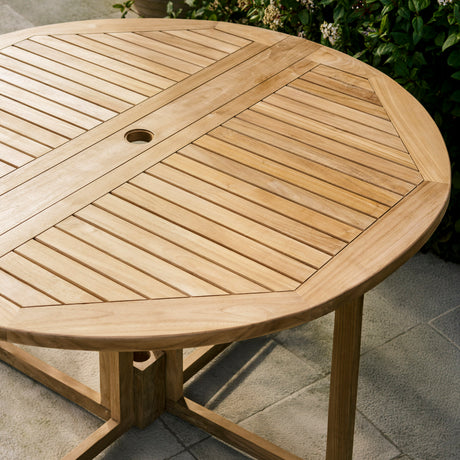 Somerford Teak Folding Dining Table - Teak, Natural