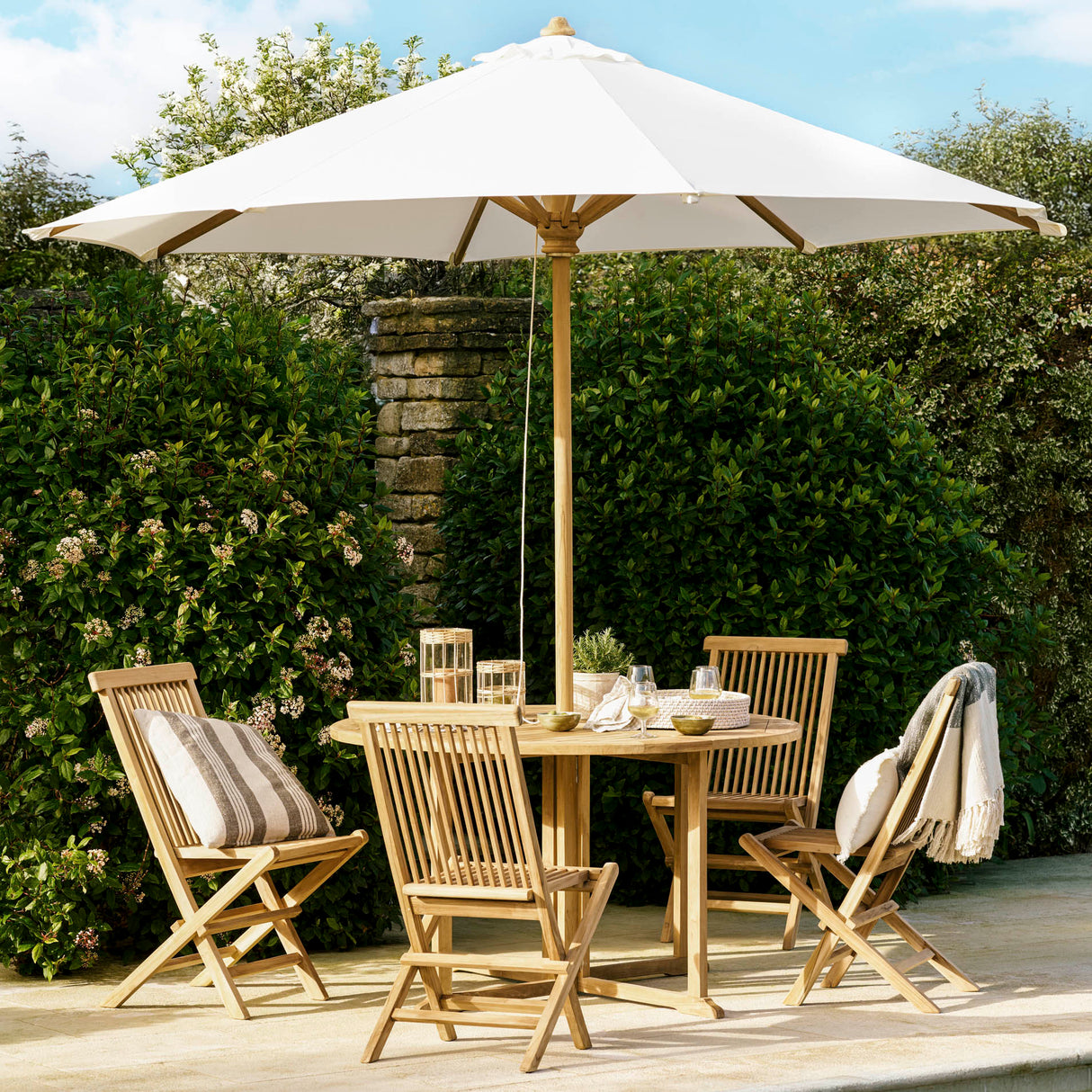 Somerford Folding Dining Table - Teak, Natural