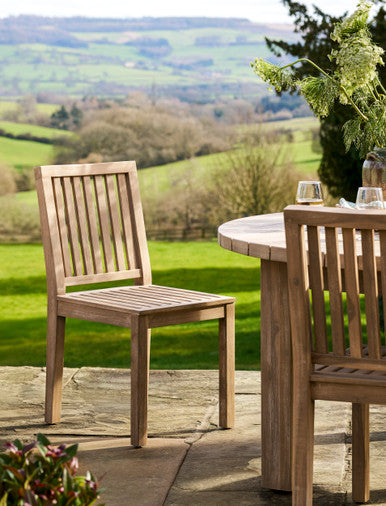 Porthallow Dining Chairs - Acacia Wood, Natural, Set of 2