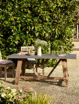 Chilford Dining Table - Acacia Wood & Polystone, Grey, Small