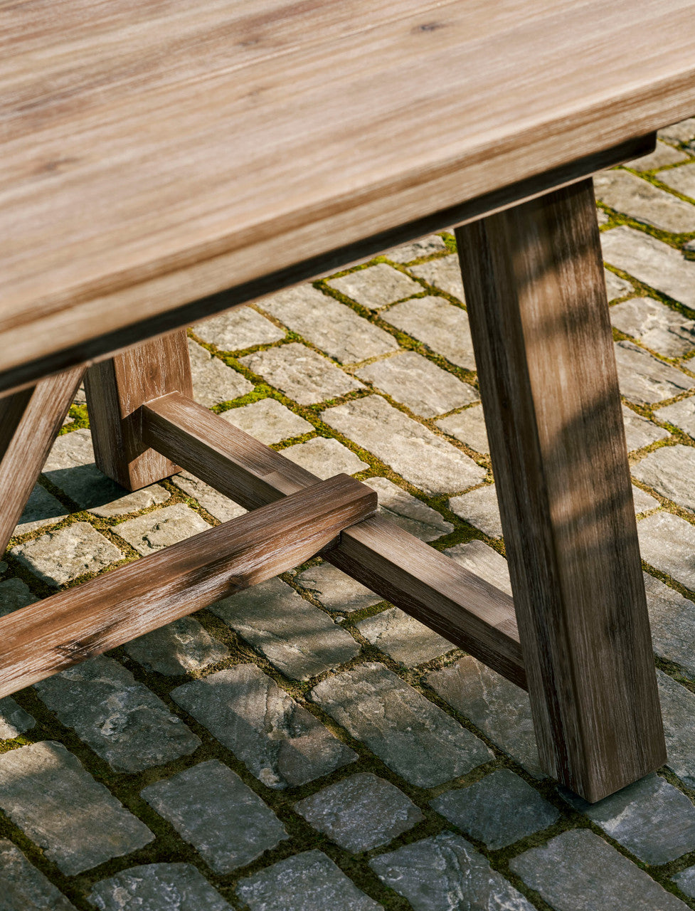 Chilford Solid Dining Table - Acacia Wood, Natural, Small