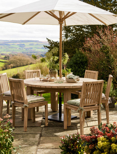 Porthallow Round Dining Table - Acacia Wood, Natural, Large