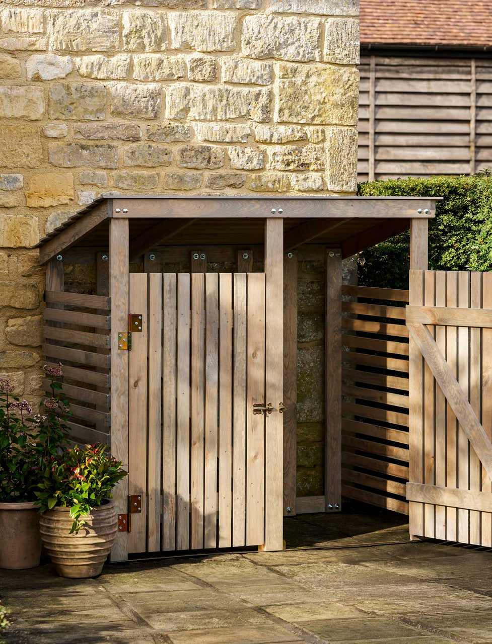 Aldsworth Bin Store Double - Spruce, Natural
