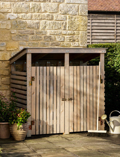 Aldsworth Bin Store Double - Spruce, Natural