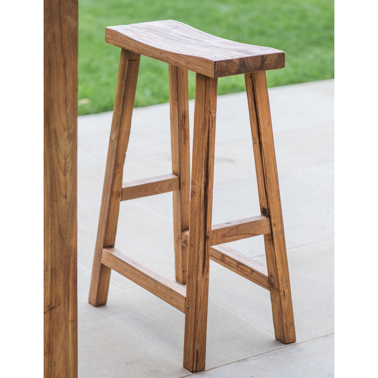 St Mawes Bar Stool - Teak, Natural