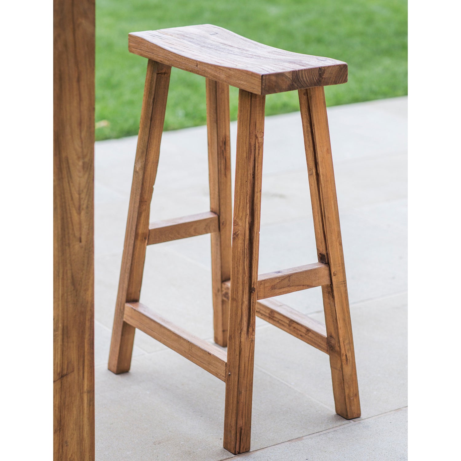 St Mawes Bar Stool - Teak, Natural