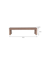Porthallow Bench - Acacia Wood, Natural