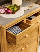 Stonesfield Outdoor Storage Two Doors - Acacia Wood, Natural