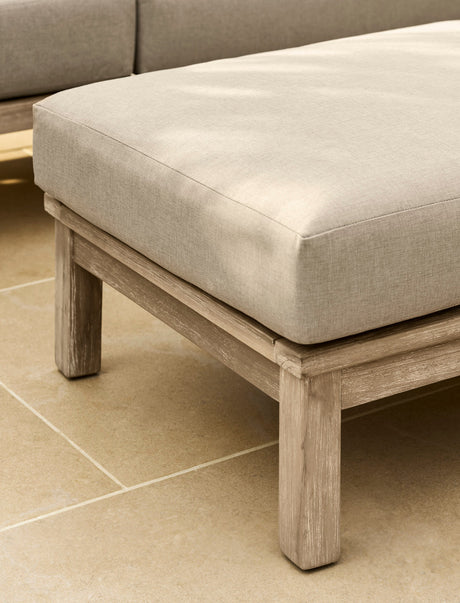 Porthallow Ottoman - Acacia Wood, Natural
