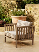Porthallow 2 Seater Sofa Set - Acacia Wood, Dark Natural