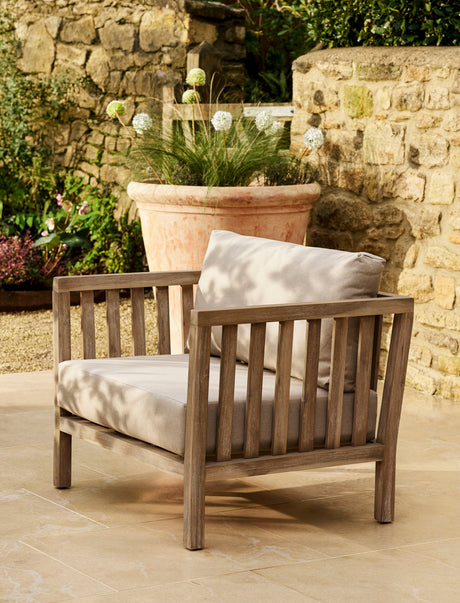 Porthallow 2 Seater Sofa Set - Acacia Wood, Dark Natural