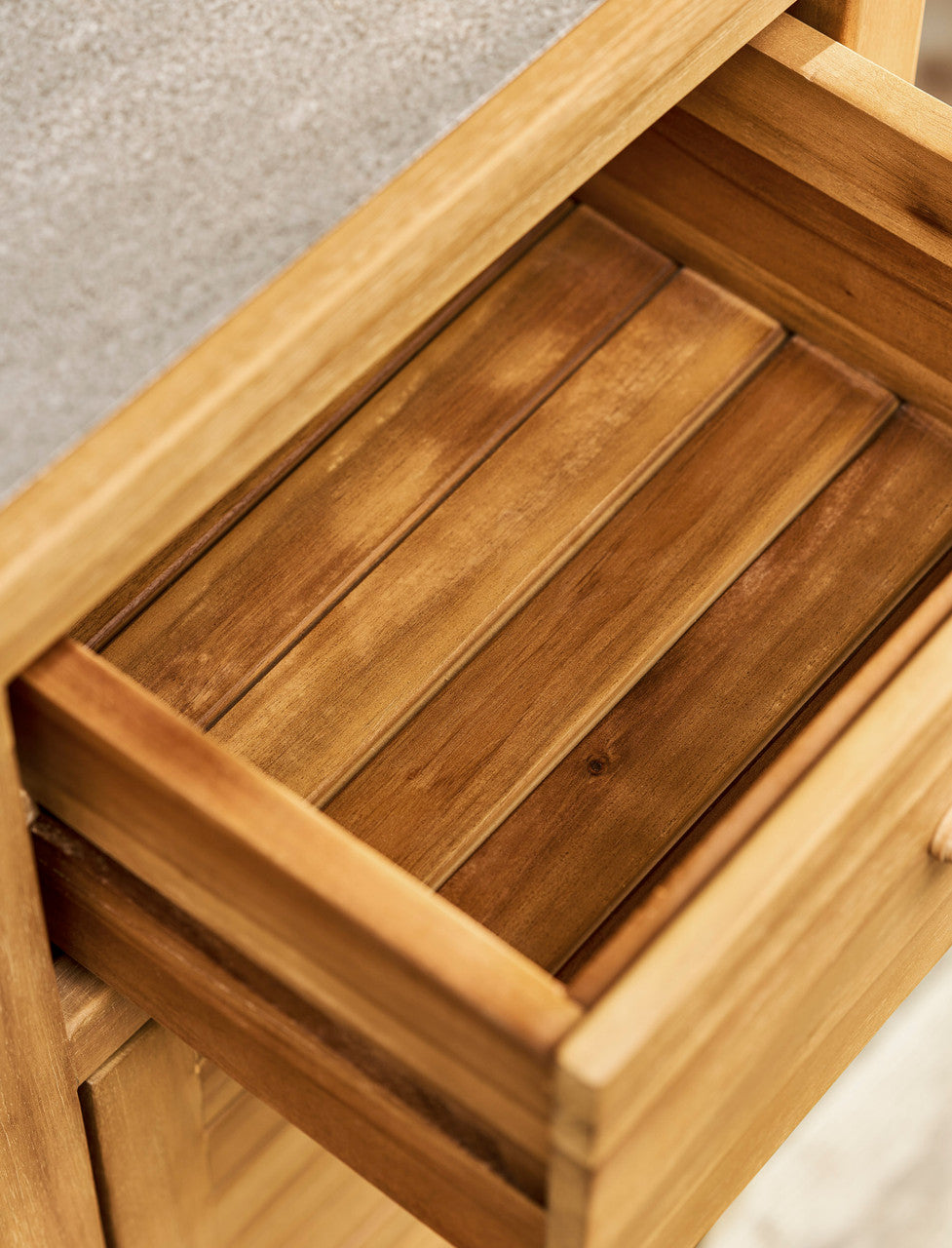 Stonesfield Outdoor Storage Two Doors - Acacia Wood, Natural