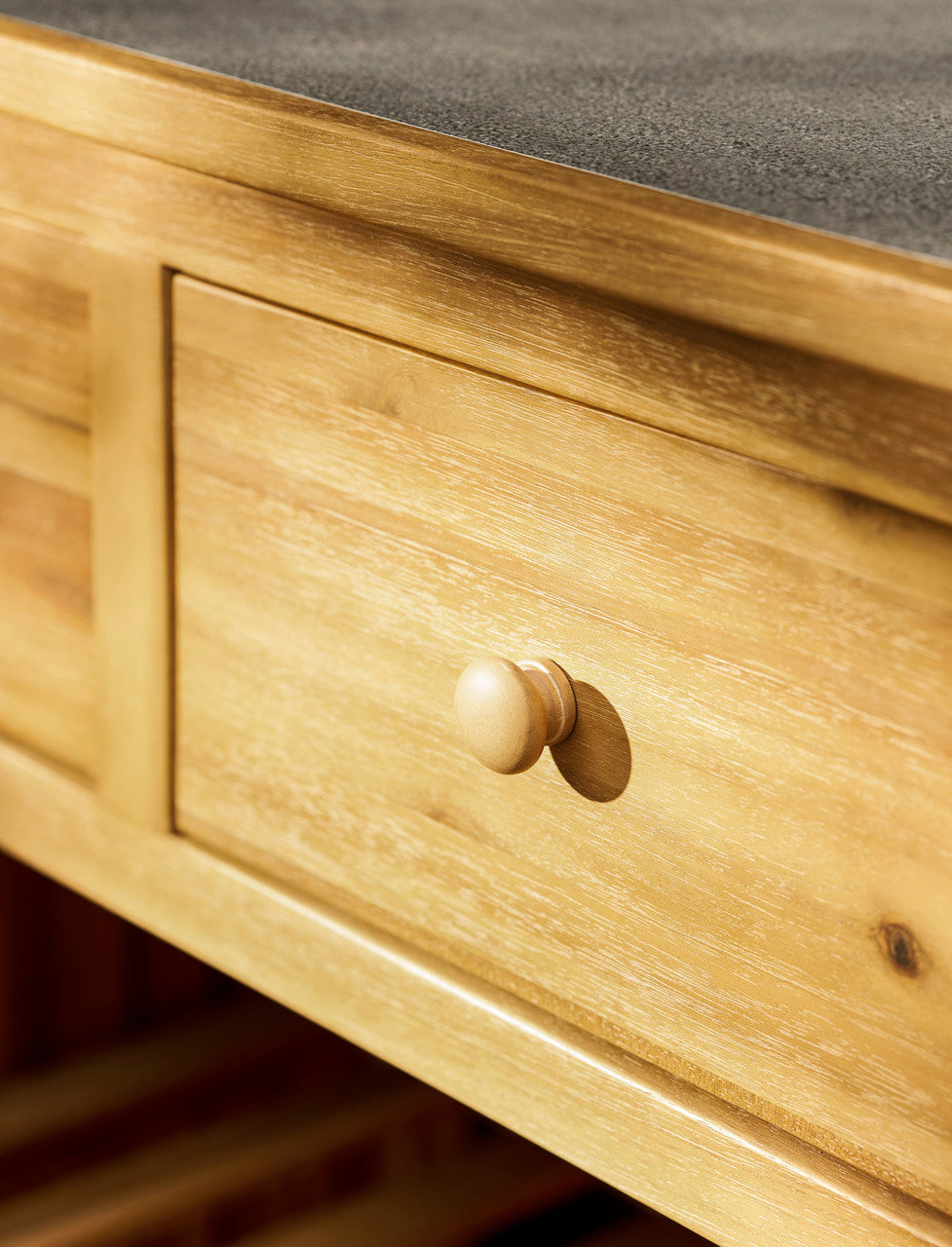 Stonesfield Outdoor Storage Two Shelves - Acacia Wood, Natural