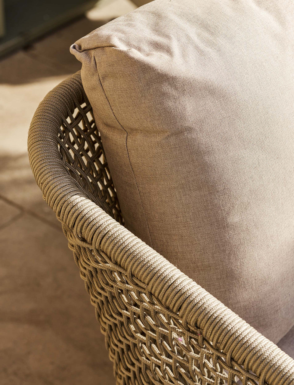Lynton 2 Seater Sofa - Acacia Wood, Grey