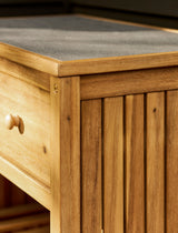 Stonesfield Outdoor Storage Two Shelves - Acacia Wood, Natural