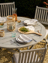 Letcombe 4 Seater Dining Set - Acacia Wood, Whitewash