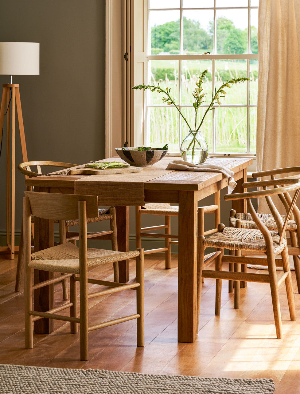 St Mawes Dining Table 6 Seater - Teak, Natural