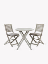Letcombe Bistro Set - Acacia Wood, Whitewash